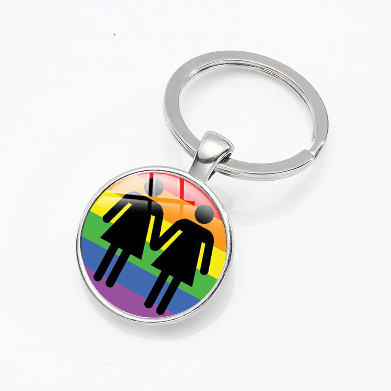 Wholesale Rainbow LGBT Zinc Alloy Keychain